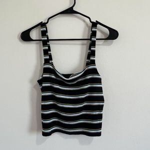 Forever 21 Striped Crop Tank Top